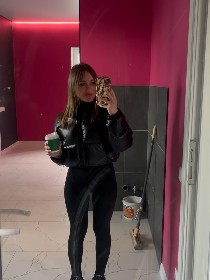 soft pink nude manicure on almond shaped nails